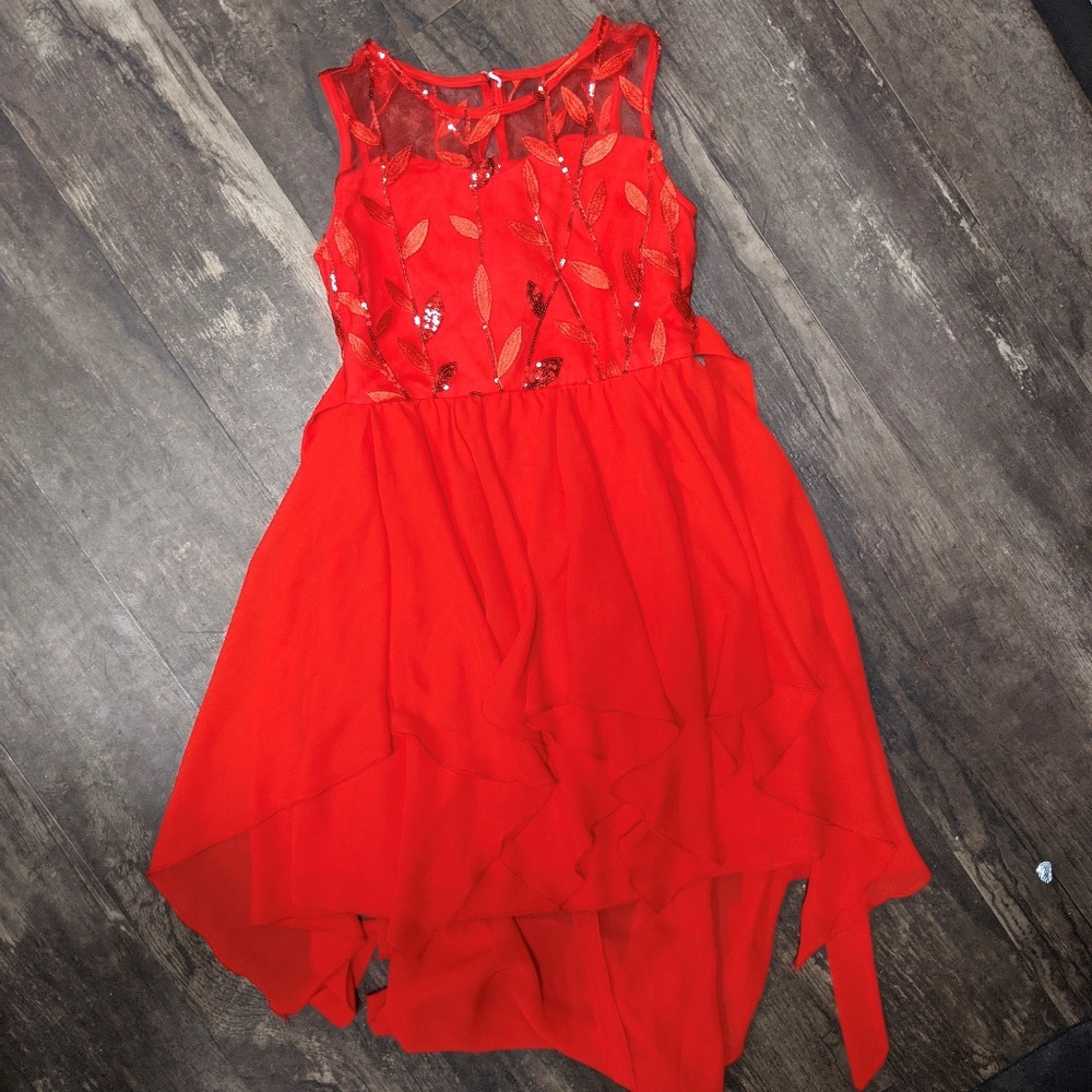 Girl's formal red dress